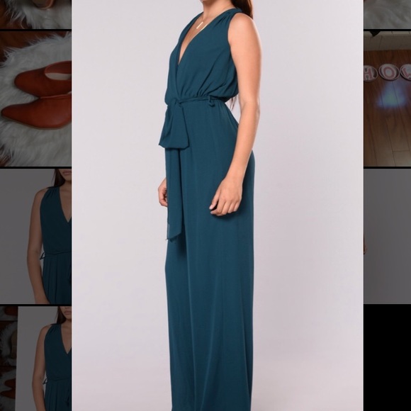 NWT✨Fashion Nova Jumpsuit in Teal colour - Picture 10 of 12